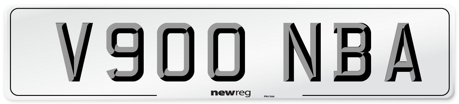 V900 NBA Number Plate from New Reg